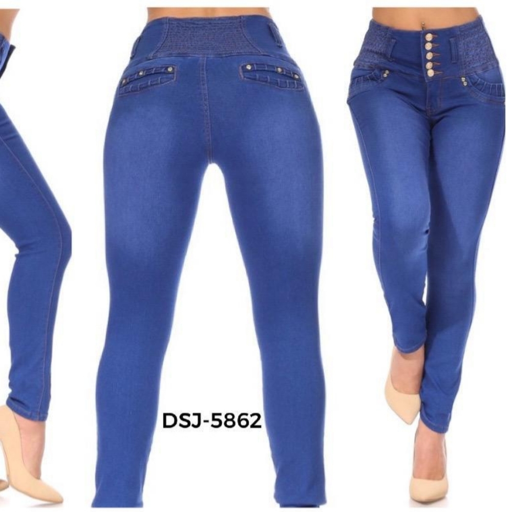 DSJ-5862 Colombian Design Push Up Skinny Jeans 👖